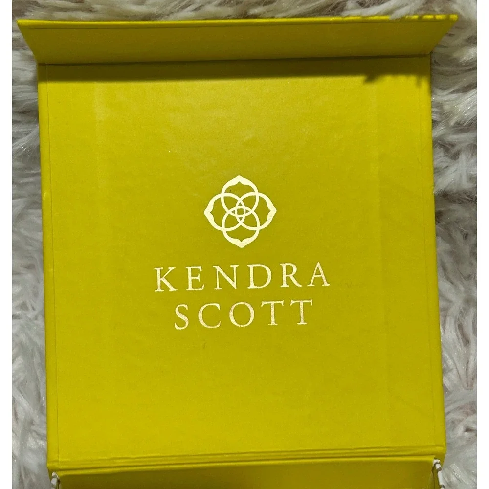 Kendra Scott Jewelry Box Dust Bag Yellow Magnetic Gift Packaging Logo Empty box